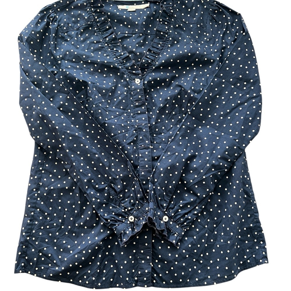 Women’s Boden Pippa Long Sleeve Polka Dot blouse size 2 - Picture 2 of 5